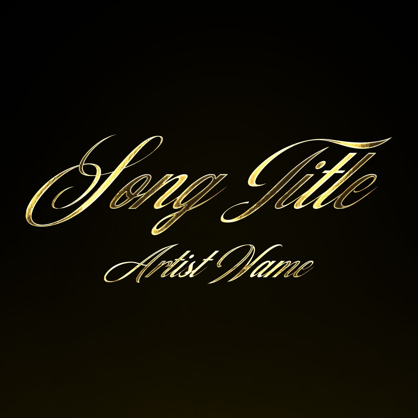 Black gold elegant cover art for a song or an album