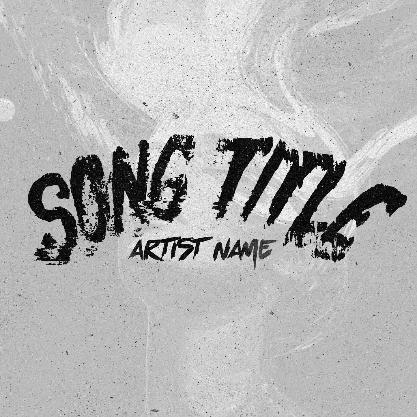 Album cover with 'SONG TIME' and 'ARTIST NAME' text on a gray background