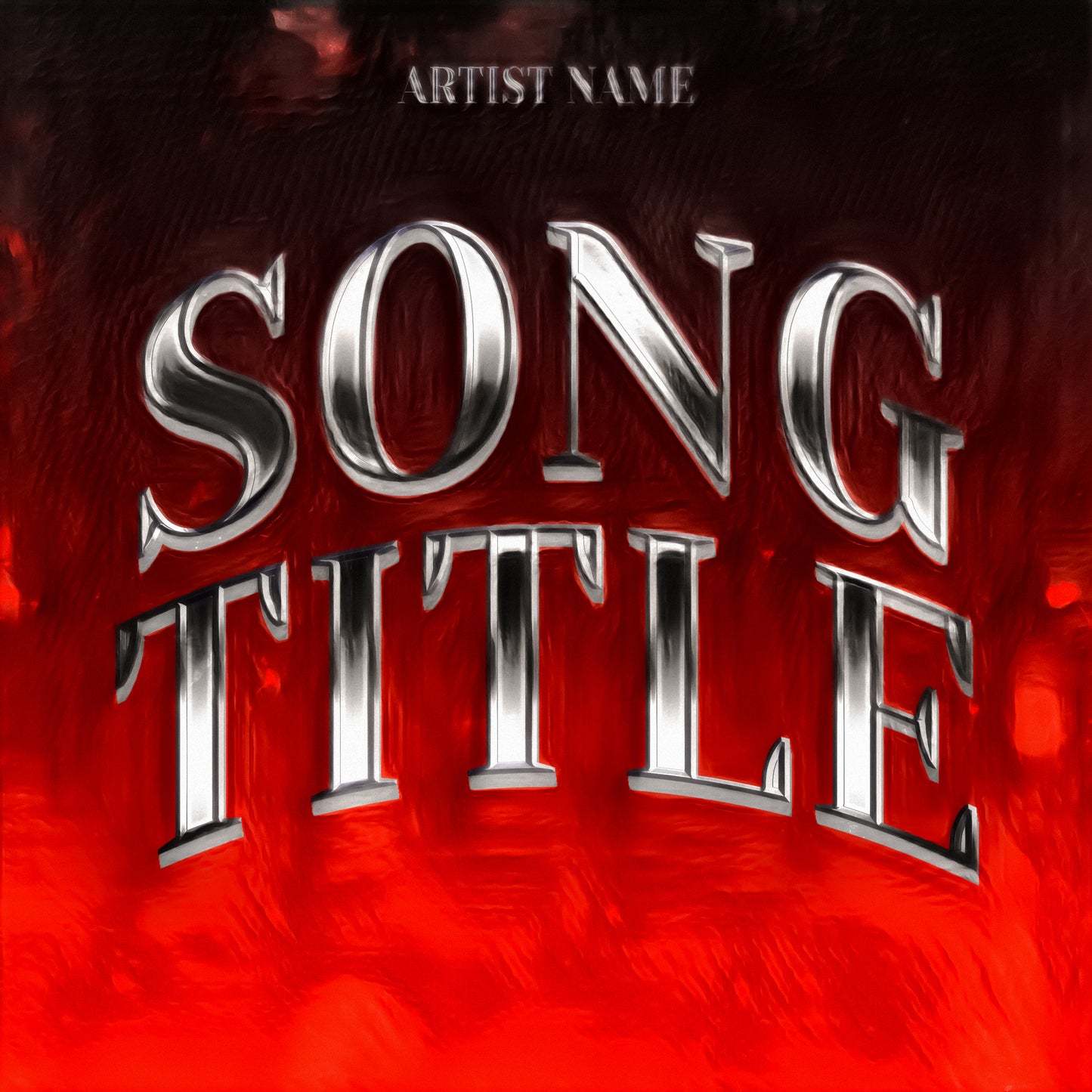 Bold chrome letters vibrant cover art design called Life In A Rush
