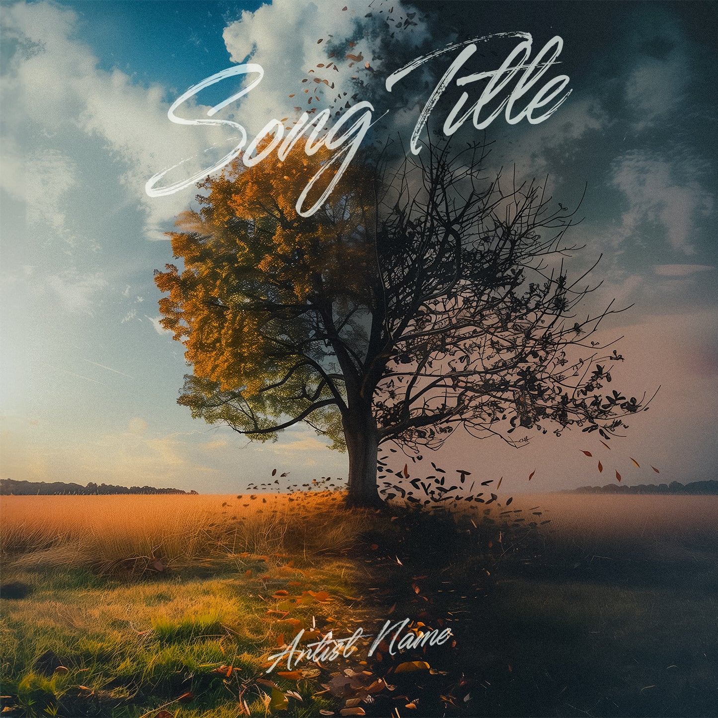 Split weather conditions and tree seasons cover art