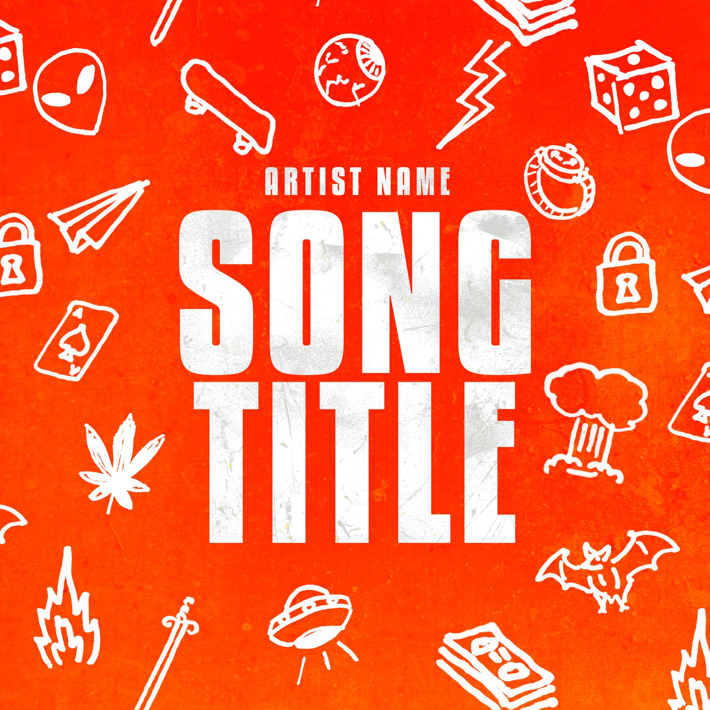 Playful doodle collage mixtape cover, capturing the spirit of artistic expression.