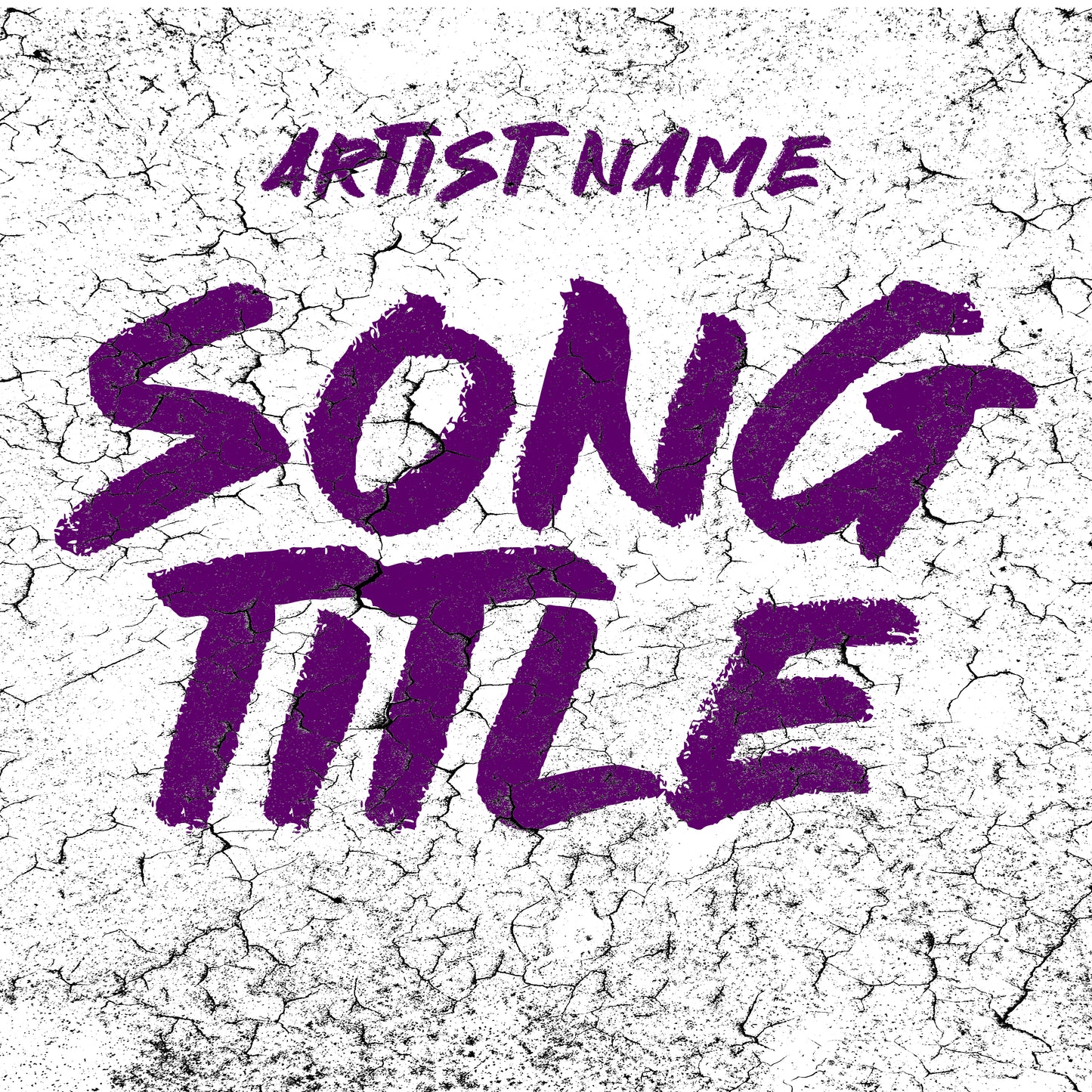 Bold cracked texture typography cover art, embodying intensity and rawness.