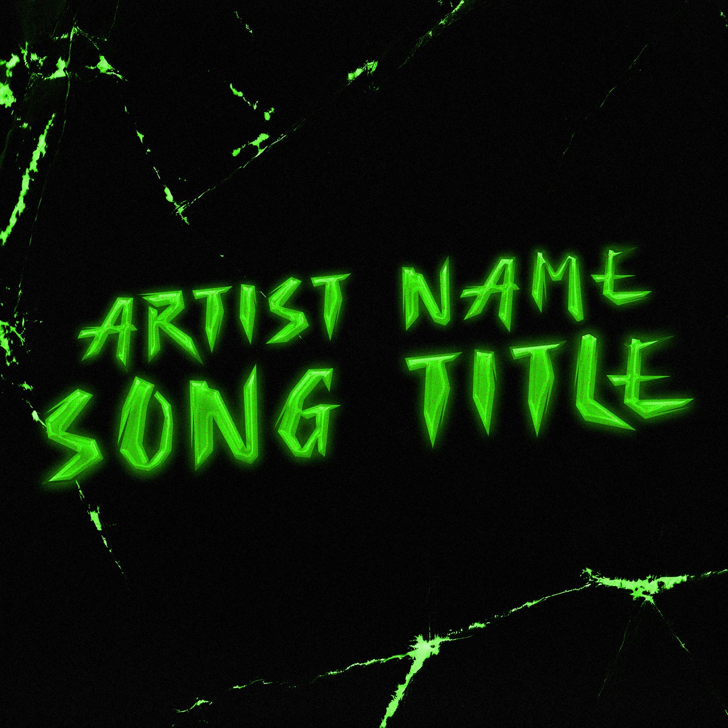 Vibrant green neon typography – Cover Art Design