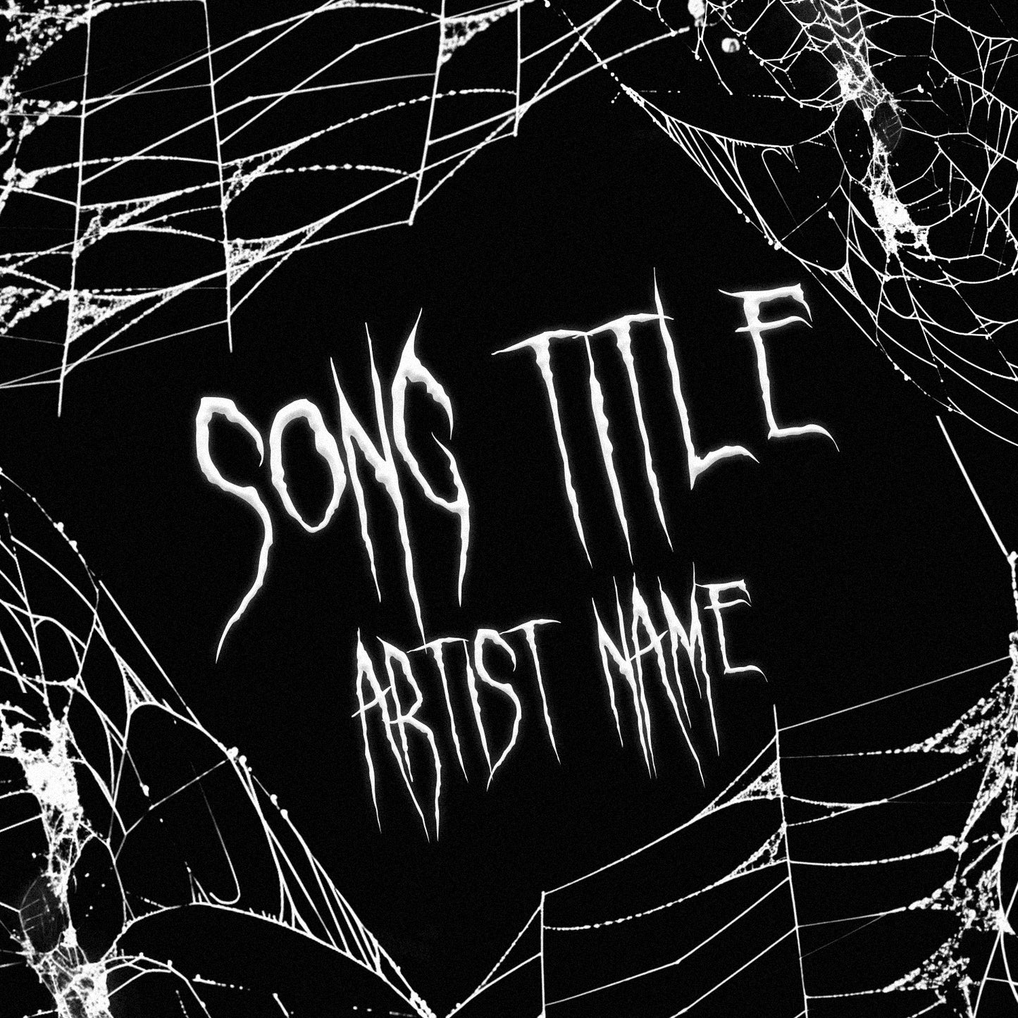 Eerie spider webs and glowing horror font – Cover Art Design