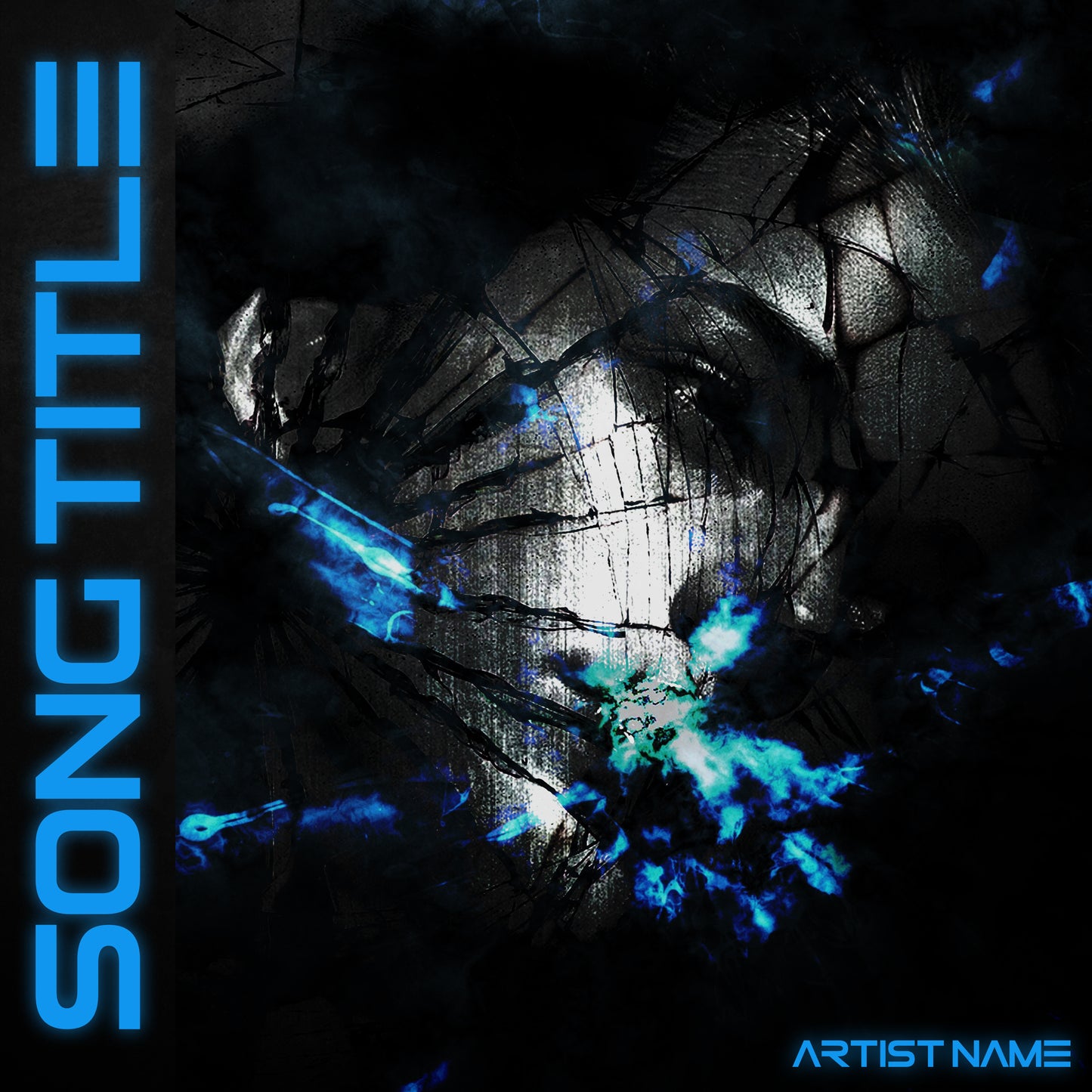 Digital-looking woman amidst glitchy effect with bold futuristic type cover art, embodying modernity and innovation.