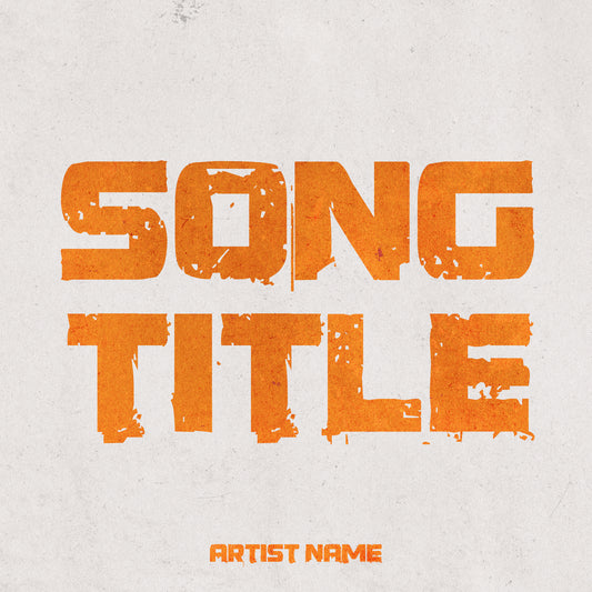 Grungy orange font music album cover.
