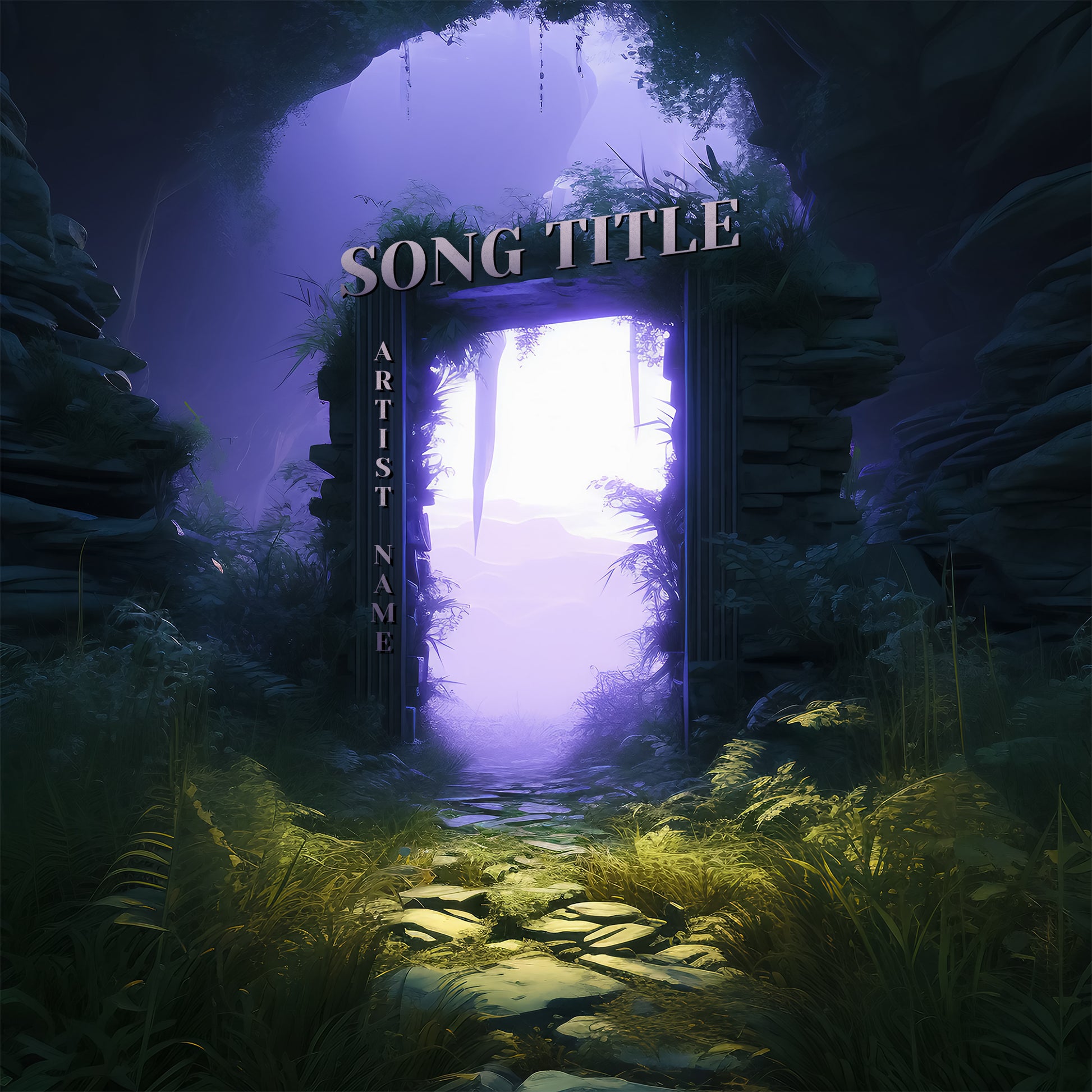 Portal in another dimension in jungle cover art for mixtape album single