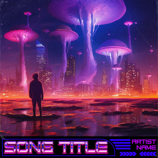 The arrival, trippy aliens attacking the city, album artwork, album cover