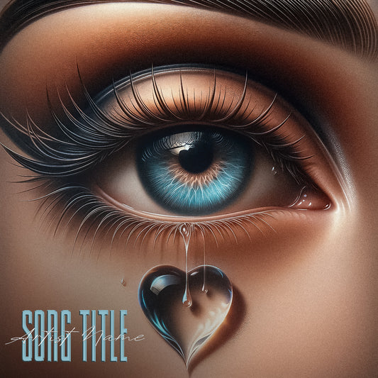 Woman's eye shedding heart-shaped tears – Cover Art Design