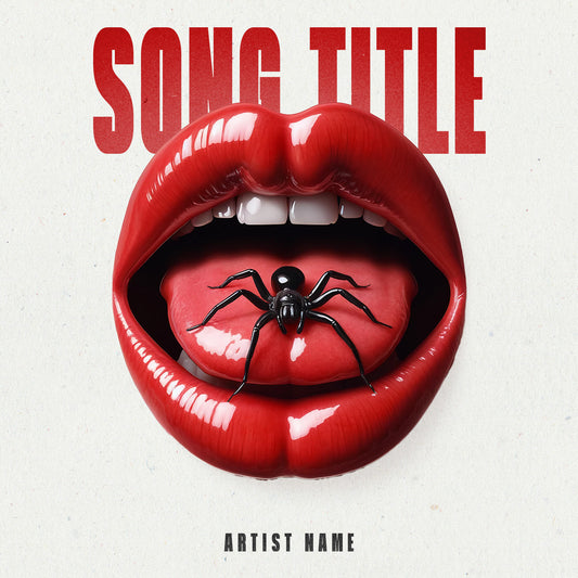 Girl with spider on tongue – Cover Art Design